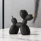 Resin Balloon Dog Sculpture - Collectible Figurines Decor for Home | Office Desktop Resin Decors Balloon Dog Decor (Black)