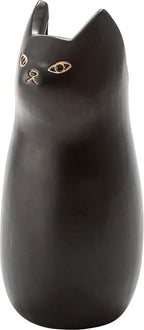PaletteLife Cat Umbrella Stand, Medium Ceramic Umbrella Holder for Entryway, Cute Scandinavian Decorative Umbrella Rack, Black