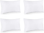 Utopia Bedding Throw Pillows (Set of 4, White) – 12 x 24 Inches Down Alternative Pillows for Bed, Sofa, and Couch - Fluffy Decorative Stuffer Pillow for Indoors & Outdoors