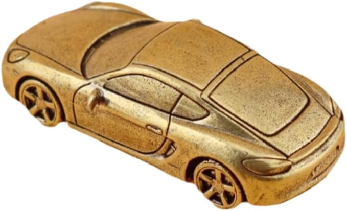 Car Statue Brass Figurine Micro Landscape Study Decoration for Living Room