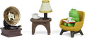 Mevodeata Cute Mini Frog Figurine with Small Sofa Resin Frog Figure for Office Home Decor - Cute Frog Gift for Frog Lovers