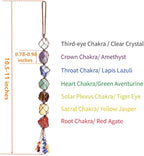 Handmade Crystal Window Car Hanging Ornaments 7 Chakra Home Decoration Feng Shui Ornament Yoga Meditation Car Decoration Tumbled Palm Stones