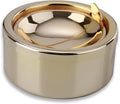 hanlongyu Outdoor Ashtray with Lid, Flip Top Stainless Steel Ash Tray, Metal Windproof Cigarette Ashtrays for Indoor or Outdoor Use, Desktop Smoking Ashtray Office Patio Home Decor