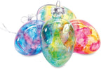 Lillian Vernon Stained Glass Egg Blown Glass Easter Ornaments - Handcrafted Hanging Tree Decorations, Stained Glass Easter Egg Holiday & Party Decor, 2 in, Assorted, 12-Piece Set