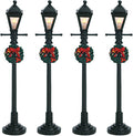 Lemax Gas Lantern Street Lamp, Set of 4, Battery Operated (4.5V) #64498