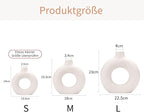CEMABT White Donut Vase Hollow Ceramic Vase for Flowers Handmade Minimalist Boho ins Style Modern Home Decor for Wedding Dinner Table Party Living Room Office Bedroom（L，White）