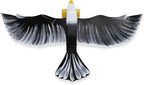 WitnyStore Wooden Bird Mobile 25" Black Flying Eagle Hand Made Painted Wood Flapping Wing Birds Hanging Ceiling Decor Wind Chimes Handcrafted Art Animal Decorative Collectibles Décor Gifts Souvenirs