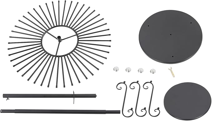 Scarf Display Stand 45-Arm Scarf Holder Organizer Freestanding Scarf Hanger 360° Rotating Rack for Home and Clothing Store (Black, 45 Rods)