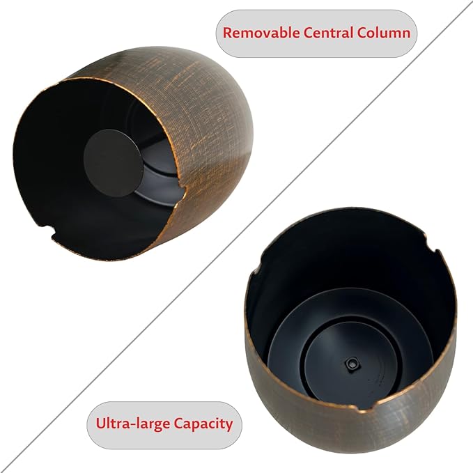 Ash Tray, Large Outdoor Ashtray with Lid, Ashtray for Outside Patio, Stainless Steel Windproof Smokeless Ash Tray for Balcony, Ashtrays for Smokers, Cigar, Home Office Decoration