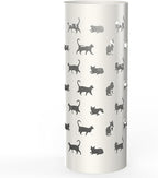 Mango Steam Round Cat Parade Umbrella Stand 22" Tall, White