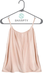 Sharpty Plastic Hangers Clothes Hangers for Clothing, Closet, Coats & Shirts - Durable, Thick, Tough & Space Saving - for Everyday Standard Use, Room Essentials & Basics - 20 Pack - Grey