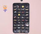 Bloss Hanging Jewelry Organizer and storage for Closet With 80 Pockets,Earring Organizer Hanging Holder Storage for Women Gift,Jewelry Organizer for Closet, Wall, Door-Black