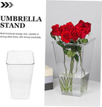 Transparent Umbrella Stand Holder Small Leak Storage Bucket for Entryway Corner Stylish Modern Organizer for Home Office Reusable Umbrella and Walking Stick Rack