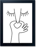 Framed Black and White Bathroom Wall Decor Funny Bathroom Wall Art Bad Smell Humor Canvas Print Artwork for Washroom Sign Decor