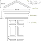 64" W x 22-7/8"H x 2-3/4"P Elliptical 3 Spoke Architectural Grade PVC Combination Pediment