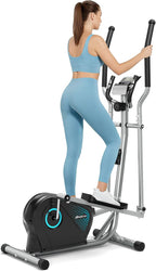 THERUN Elliptical Exercise Machine, Ultra-Quiet Elliptical Machine for Home, 6KG Flywheel Elliptical Trainer, 16 Resistance Levels Elliptical Training Machines w/Pulse Sensor, LCD Monitor