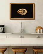 VIYYIEA Vintage Gold Framed Wall Art for Living Room, Oyster Canvas Prints Home Decor, Oil Painting Picture, Bedroom Wall Decor Gifts for Friends or Family -【Oyster】-(24L x 16W)