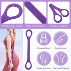 Fitness Resistance Bands- 6 Tube Pedal Ankle Puller with Handle & Tensile Rope for Exercise Sit Up Exercise Equipment Elastic Home Gym Equipment for Women Men