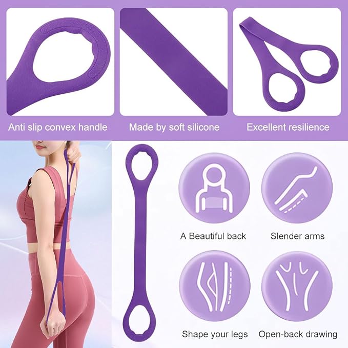 21 Fitness Resistance Bands with Pedal Ankle Puller, Full Body Strength Training Equipment for Home Gym, Sit Up Assist, Toning Arms, Legs, Waist