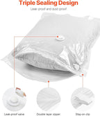 VEVOR Vacuum Storage Bags, 20 Pack Space Saver Seal Bag(4 Jumbo/4 Large/4 Medium/4 Small/4 Roll), Compression Airtight Zipper Space Bags with Hand Pump, for Cloth, Bedding, Blanket, Pillow, Travel
