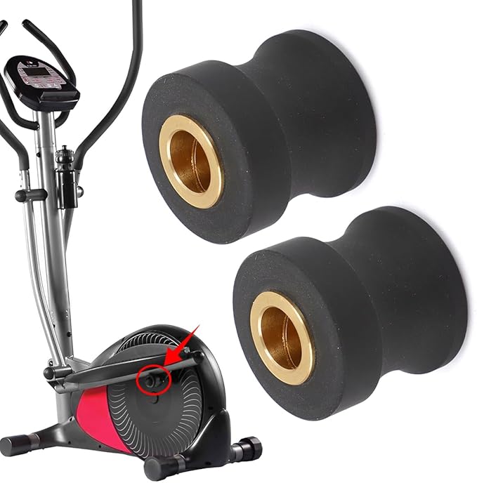 Replacement Roller Wheels for Eclipse 1100HR/A Elliptical - Enhanced PU and Bronze Bushing Design - Quiet and Long-Lasting Exercise Machine Parts (Pair)