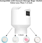 Electric Pump for Vacuum Storage Bags, Air Pump for Storage Bags,Portable Vacuum Pump for Various Vacuum Sealer Bags, Suitable for Common Vacuum Bags-White (No Storage Bags)