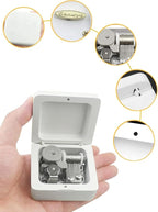 Sinzyo Anastasia-Once Upon a December Music Box Vintage Musical Boxs for Birthday Gift Valentine's Day Christmas Day(White Wooden Box)