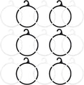 Ciieeo 40pcs Multifunctional Scarf Rack Organizer with Plastic Rings for Scarves Ties Belts Space Saving Closet Hanger for Shawls and Accessories Black Transparent