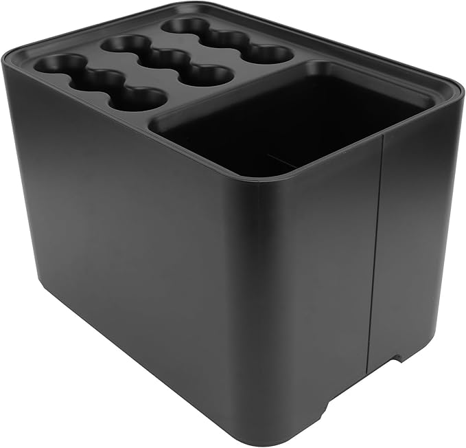 Toyvian Creative Wall-Mounted Umbrella Stand with Drip Tray Nordic Style Storage Rack for Entryway Space-Saving Household Organizer to Keep Floors Dry and Umbrellas Neat Black