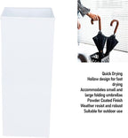 Umbrella Stand, Umbrella Holder for Entryway, Metal Square Umbrella Rack Organizer Freestanding, for Canes Walking Sticks (White)