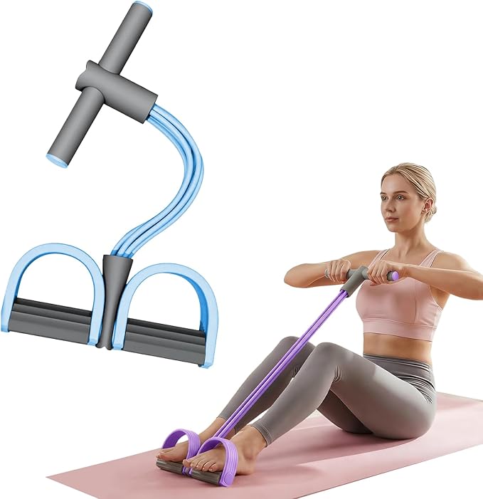 Pedal Resistance Bands with Handles, Multifunction Elastic Yoga Resistance Band, Natural Rubber Foot Pedal Resistance Bands, Stretching Workout Fitness Bands for Abdomen, Waist, Arm, Leg