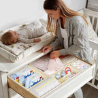 DIMJ Drawer Organizer Clothes 10 Pack - Foldable Baby Organizers and Storage & Dresser Organizer for Bedroom, Closet - Nursery Organization Dresser Dividers for underwear, Sock,Bra, Belt, Tie, Beige