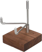 Hipiwe Crystal Display Stand Adjustable Metal Arms Display Stand Easel with Wooden Base for Displaying Geodes Rock Mineral Agate Coral Seashell and Small Collectibles,2"x2"x2.9"