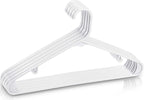 Utopia Home Plastic Hangers 20 Pack - Space Saving Clothes Hanger - Durable & Strong Closet Organizers and Storage with Built-in Strap Hooks - Essential for Shirts, Pants, Skirts & Coats (White)