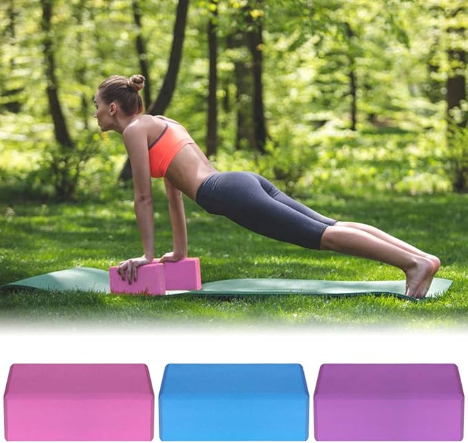 5 Piece Yoga Equipment Set EVA Blocks Cotton Stretching Strap Non Slip Knee Pad Pilates Fitness Kit