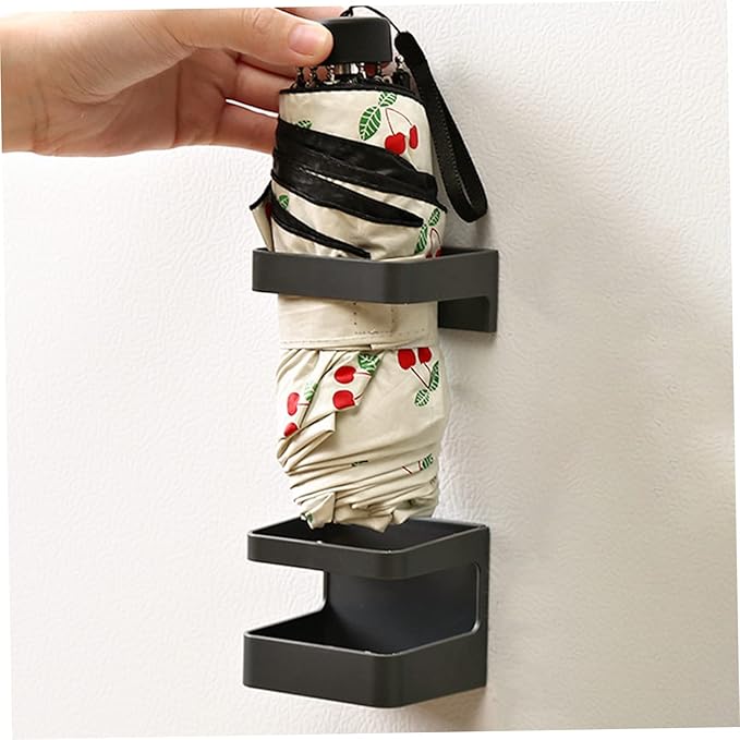 HEALLILY Elegant Wall-mounted Umbrella Rack Pp Material Rust- Storage Rack for Fresh Produce