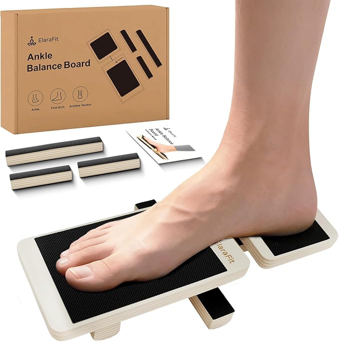 Ankle Strengthener & Ankle Balance Board for Sprained Ankles, Plantar Fasciitis Relief, Posture Correction, Stability Training, Rehab & Injury Prevention – Foot Strengthener for Home & Gym Use