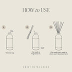 Sweet Water Decor Wildflowers and Salt Reed Diffuser Set - Lemon, Rosemary, and Leafy Green Scented Diffusers - Scent Diffusers for Home, Long Lasting Fragrance, Made in the USA