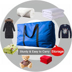 Extra Large Moving Bags with Strong Zippers & Carrying Handles, Storage Bags Storage Totes for Clothes, Moving Supplies, Space Saving Oversized Storage Bag Organizer for Moving, Traveling (4 Pack)