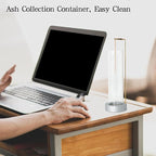 Incense Holder for Sticks, Anti-Ash Flying Incense Burner with 30 Incense Sticks, Detachable Glass Ash Catcher