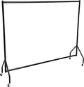 Amazon Basics Heavy Duty Portable Rolling Garment Rack, Hanging Clothes Organizer Rail for Display and Storage, Easy to Assemble, 72 x 60 inches, Black