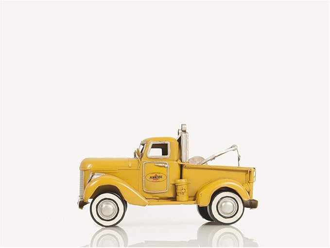 Old Modern Handicrafts 1926 Pennzoil Tow Truck Yellow Metal - A Perfect Décor for Home & Office - 12" L x 6" W x 7" H Inches.