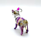 Goat Tiny Figurines Hand Blown Glass Art Animals Collectible Gift Home Décor (Marble Purple)