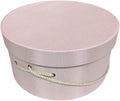 Sarah's Hat Boxes Classic Pink Hat Box – 18.5" x 9.5" (Dia. x Ht.) Handmade in USA – Odorless Non-Toxic Adhesive, Cording Handle – Premium Storage for Hats & Accessories