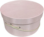 Sarah's Hat Boxes Classic Pink Hat Box – 18.5" x 9.5" (Dia. x Ht.) Handmade in USA – Odorless Non-Toxic Adhesive, Cording Handle – Premium Storage for Hats & Accessories