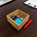 Bamboo Drawer Organizer 4"*4"*2", Bamboo Storage Box for Clothes, Dresser Makeup, Kitchen Utensil, Office Supplies