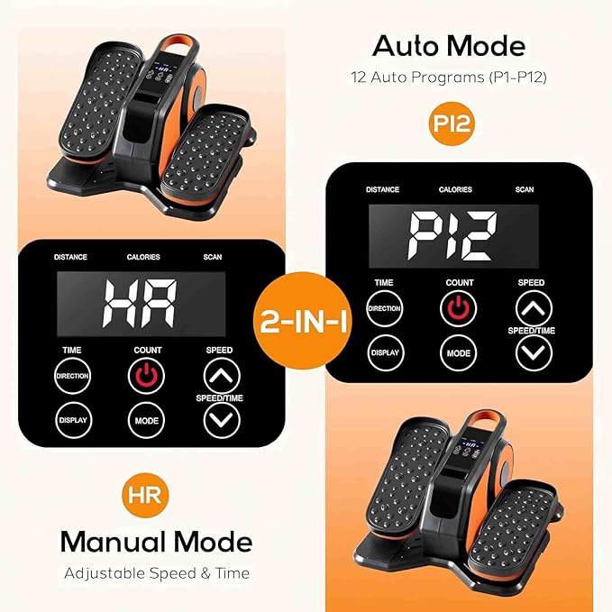 NEWBULIG Under Desk Elliptical Machine, Ellipse Leg Exerciser As Seen On TV with Remote Control, 12 Adjustable Speeds, Forward & Reverse, Mini Ellipse Leg Trainer for Home & Office