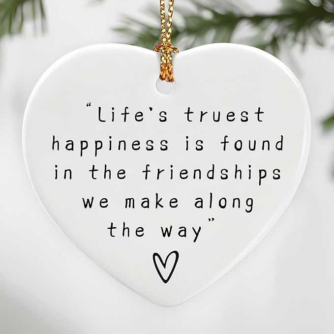Friend Letterbox Gift, Friend Gifts | Appreciation, Inspirational & Thank You Friendship Gift, Friend’s Present Keepsake | Farewell Gifts, Christmas Ornament for Friends, Coworkers