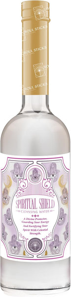 SOUL STICKS Cleansing Water 7.5 oz. Bottle for Rituals, Clearing Negative Energy and Purifying Home Spiritual Florida Water Area Deodorizer (Spiritual Shield)
