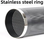 Stainless Steel Umbrella Stand Umbrella Storage Bin Space-Saving Perforated for Home Office Entryways Hotels (B)